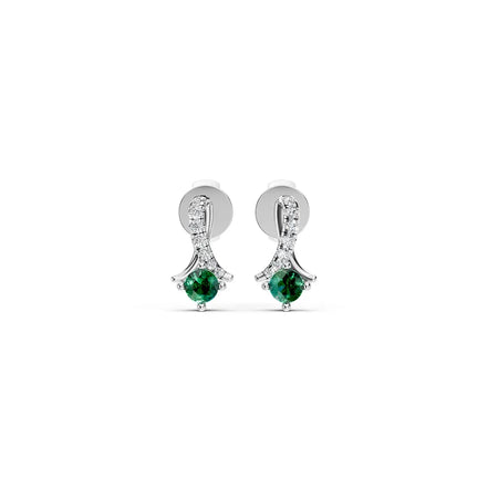 Emerald Vine Drop Earrings