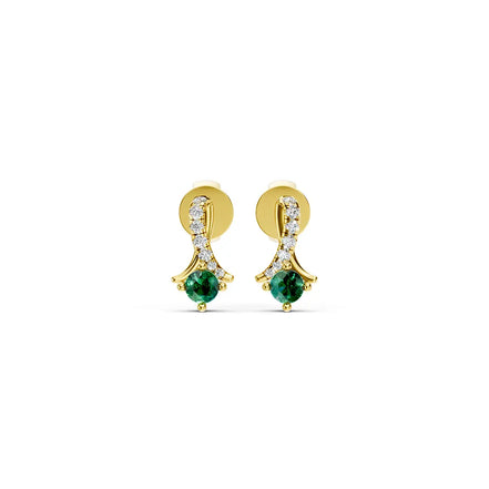 Emerald Vine Drop Earrings