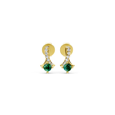 Emerald Vine Drop Earrings