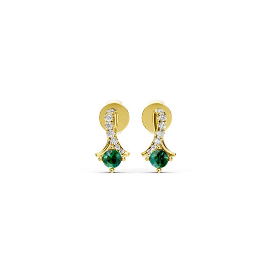 Emerald Vine Drop Earrings