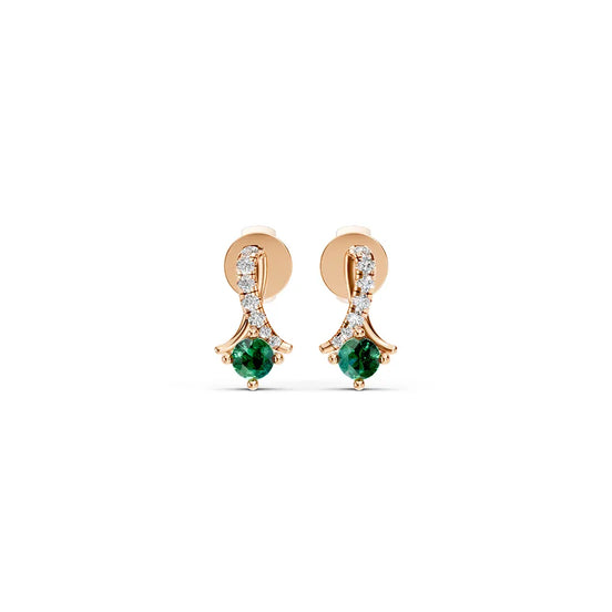 Emerald Vine Drop Earrings
