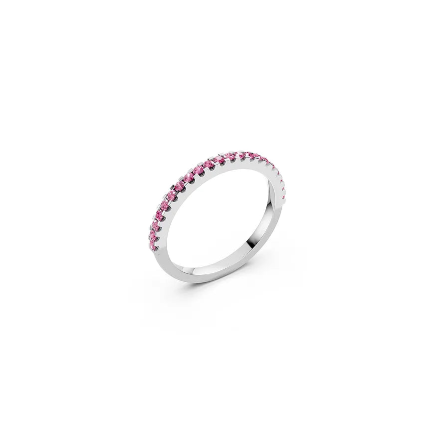 Pink Gemstone Eternity Band