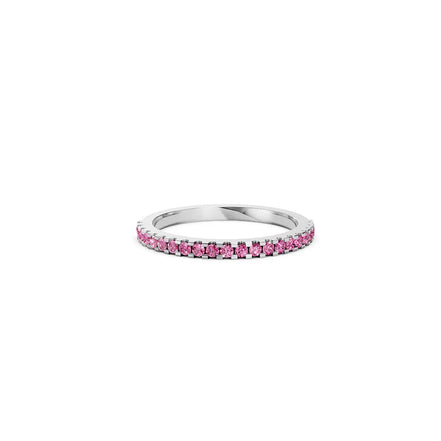 Pink Gemstone Eternity Band