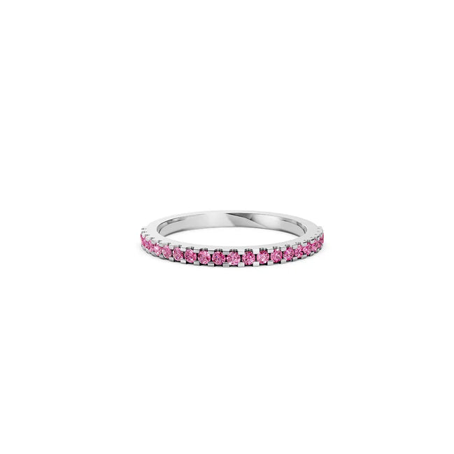 Pink Gemstone Eternity Band