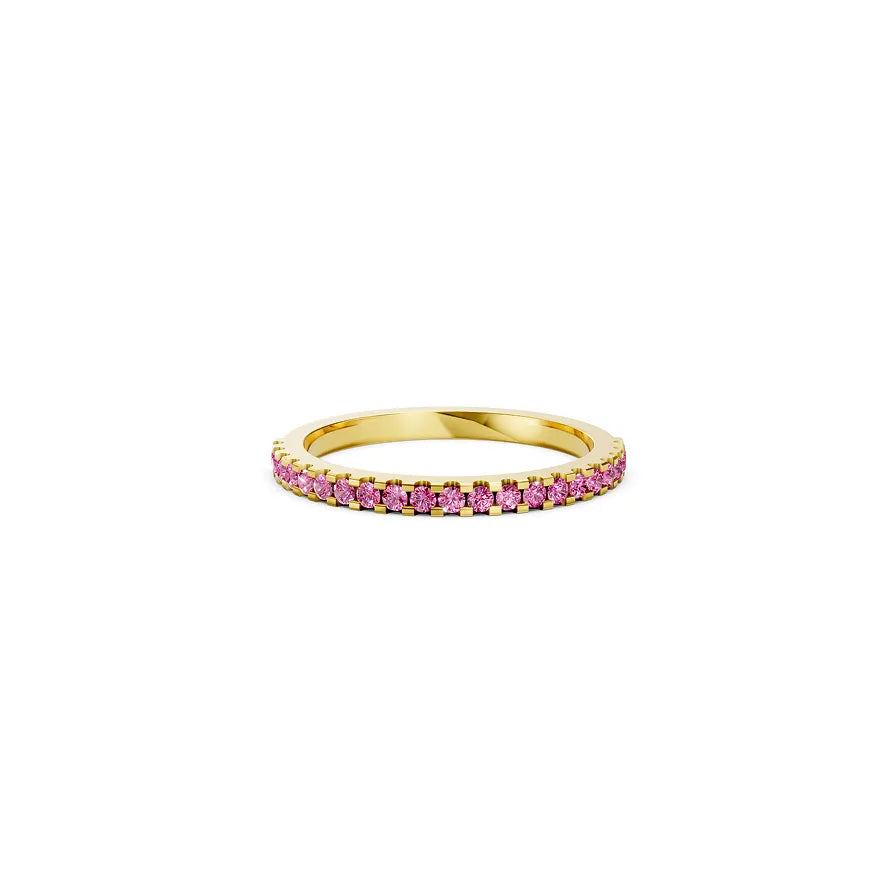 Pink Gemstone Eternity Band