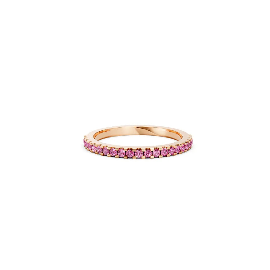 Pink Gemstone Eternity Band