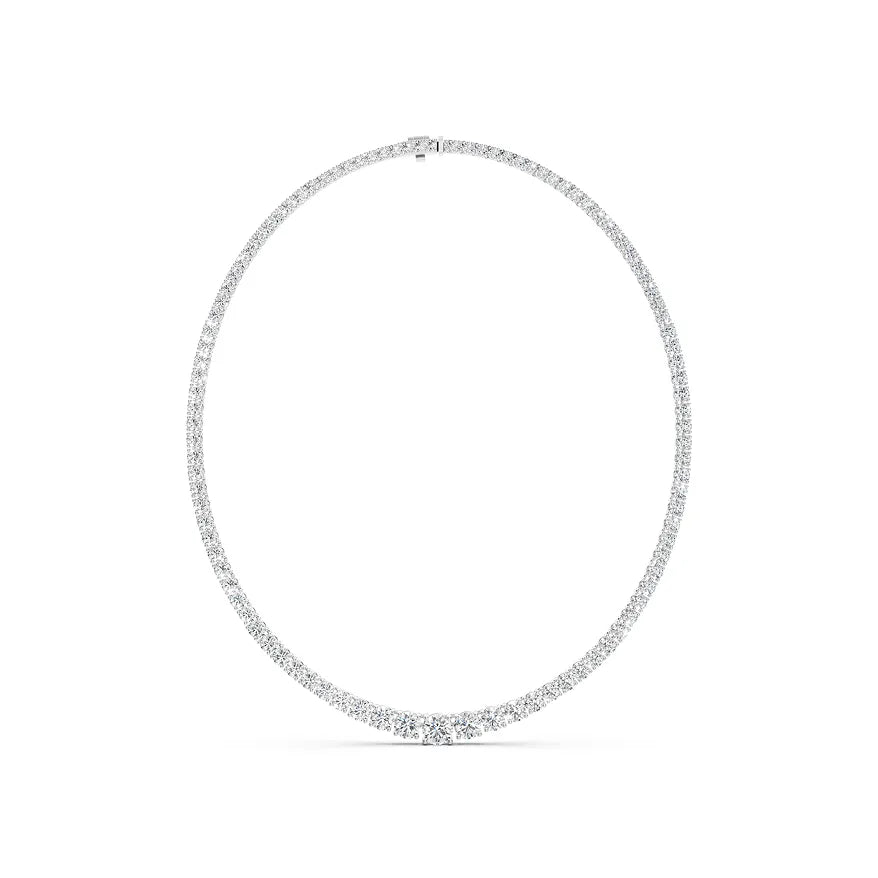 Center-Cluster Diamond Necklace