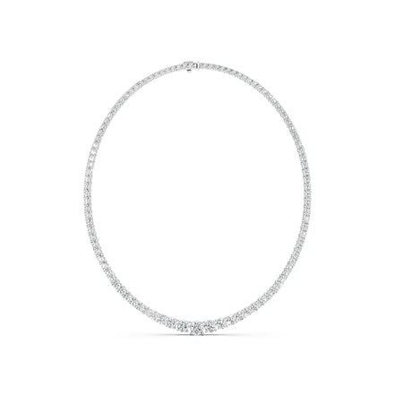 Center-Cluster Diamond Necklace