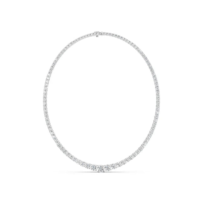Center-Cluster Diamond Necklace