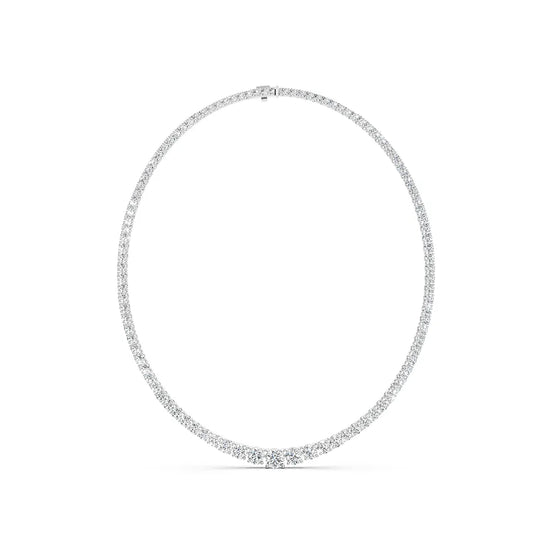 Center-Cluster Diamond Necklace