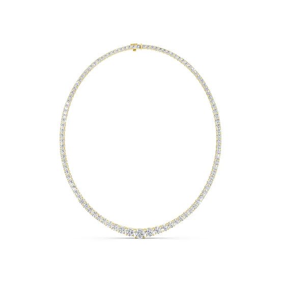 Center-Cluster Diamond Necklace
