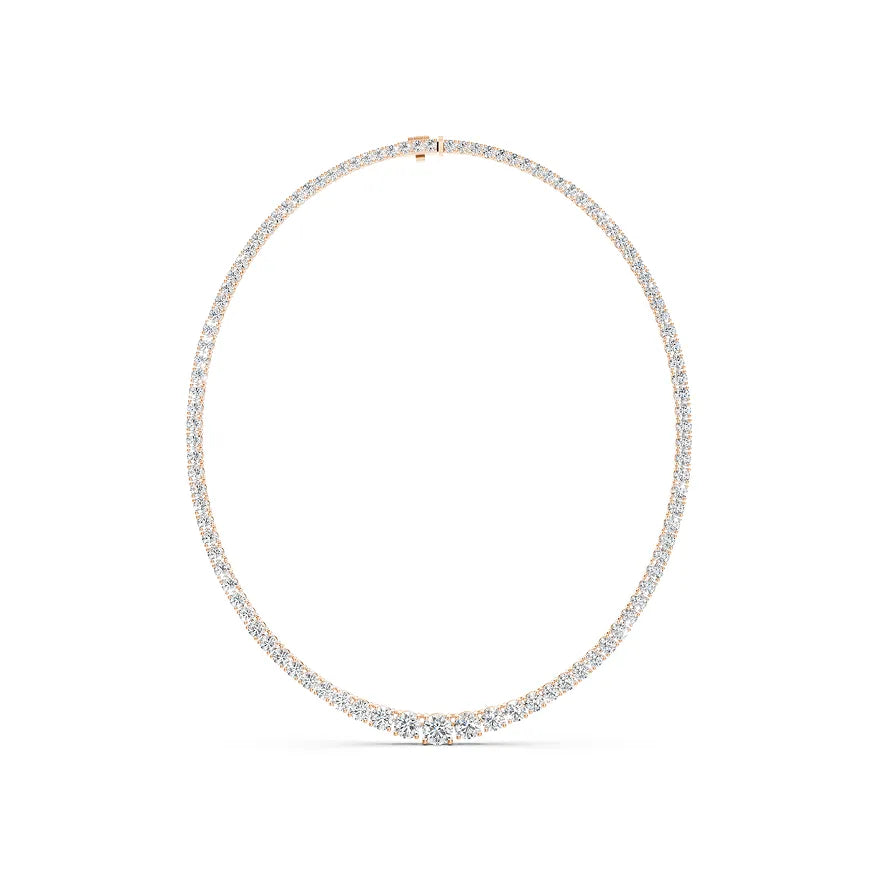 Center-Cluster Diamond Necklace