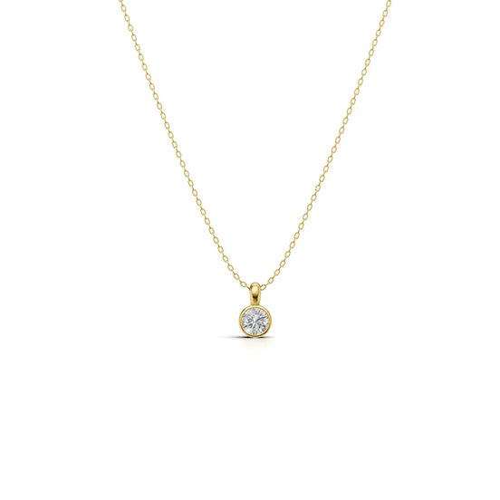 Round White Bezel Pendant