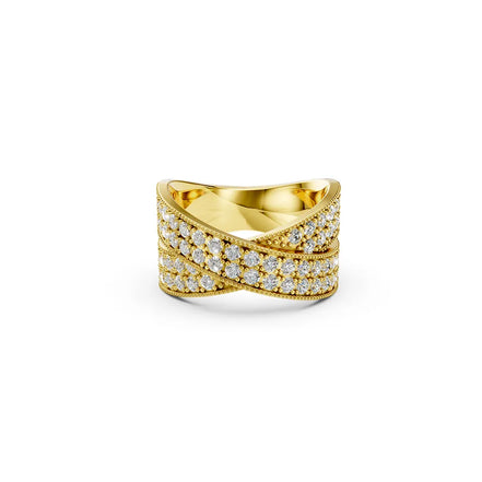 White Pavé Crisscross Band