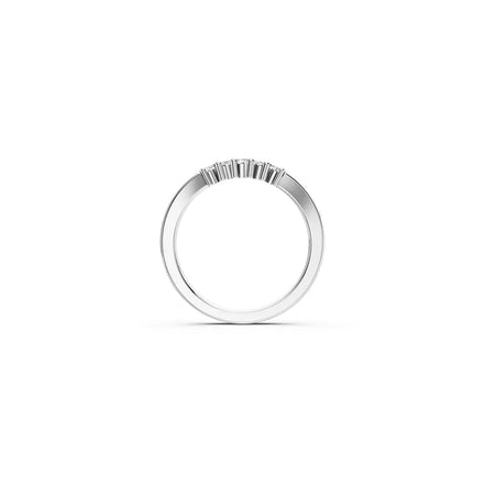 White Chevron Diamond Ring