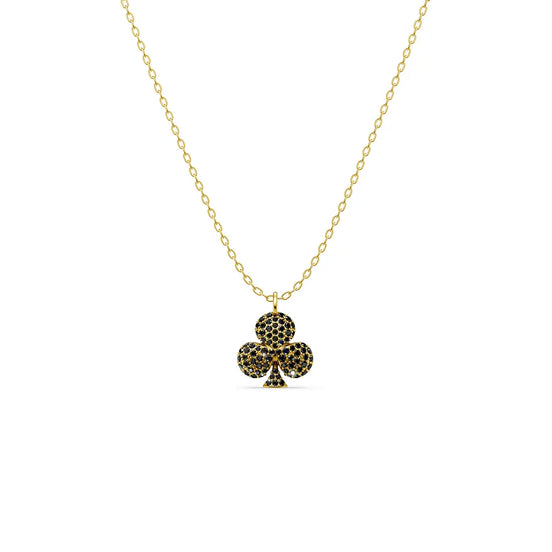 Black Pavé Club Pendant