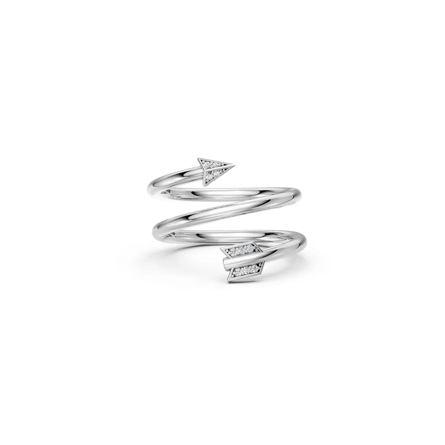 Twin Arrow Spiral Ring