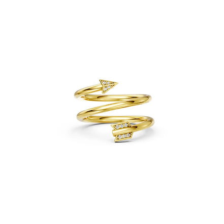 Twin Arrow Spiral Ring