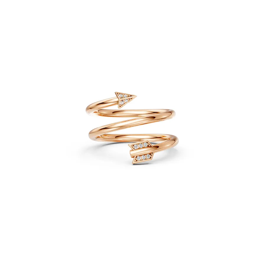 Twin Arrow Spiral Ring
