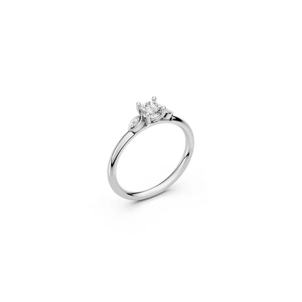 Leaf Accent Solitaire