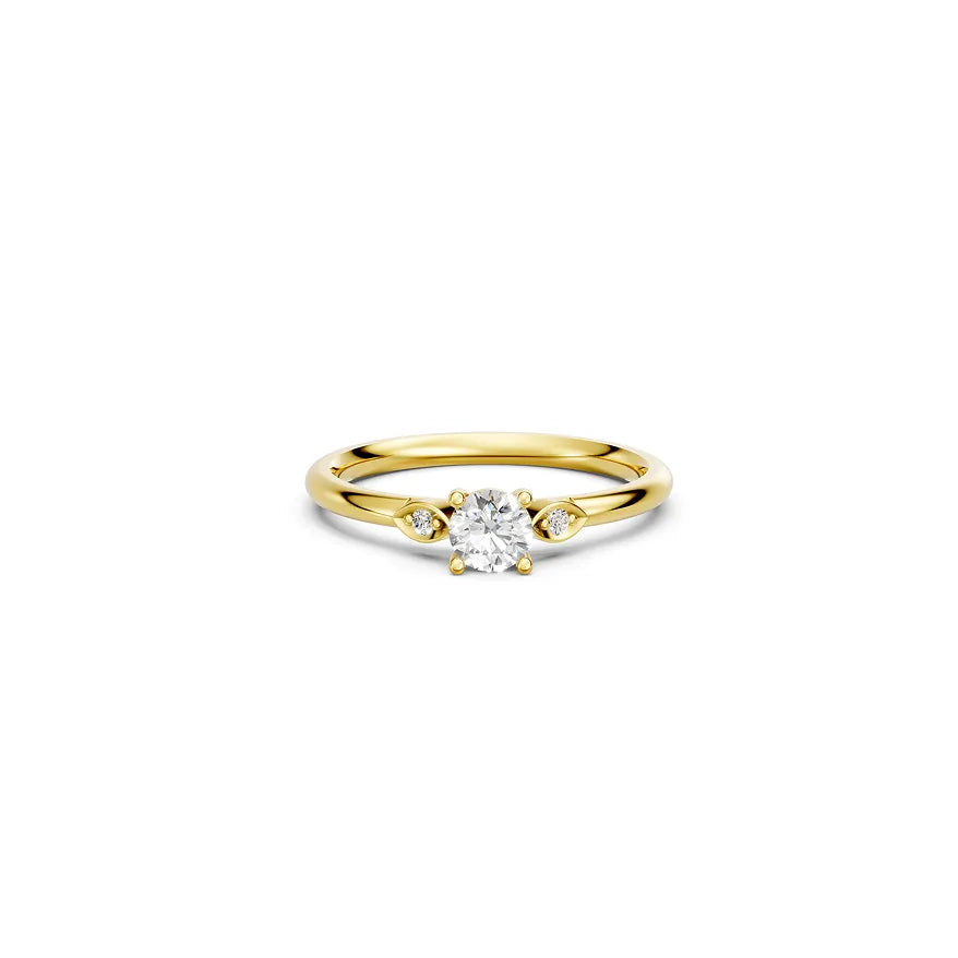 Leaf Accent Solitaire