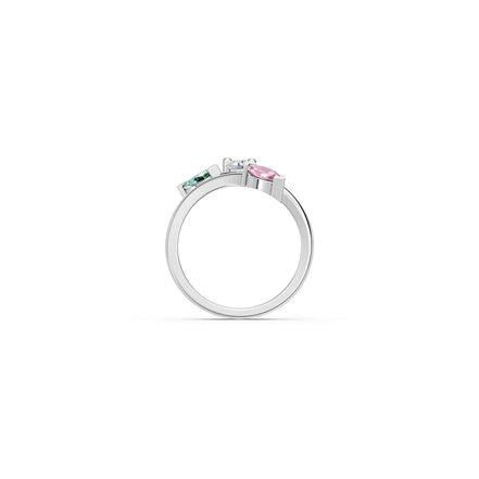 Three-Stone Spiral Ring