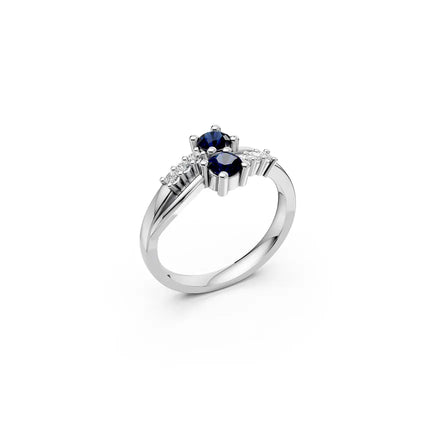 Azure Duet Ring