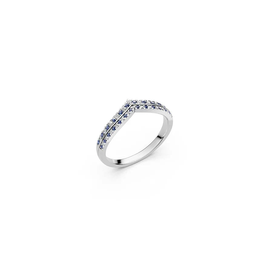 Sapphire Vesper Ring