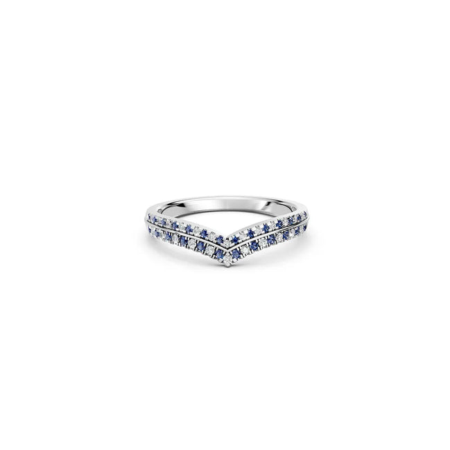 Sapphire Vesper Ring