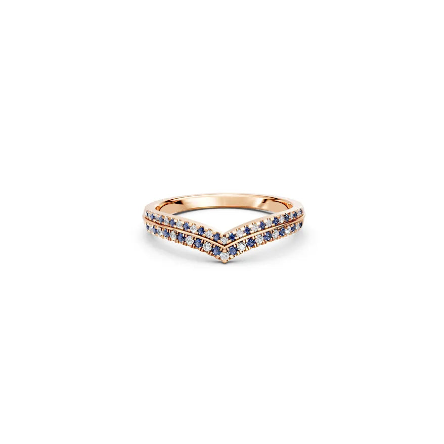 Sapphire Vesper Ring