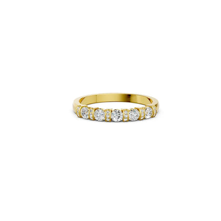 Circular Disc Diamond Band