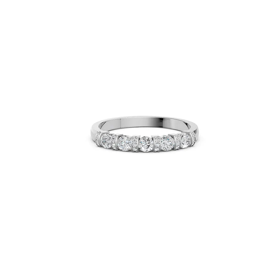 Circular Disc Diamond Band