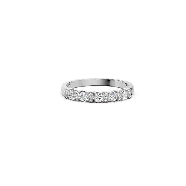Circular Disc Diamond Band