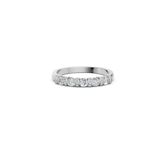 Circular Disc Diamond Band