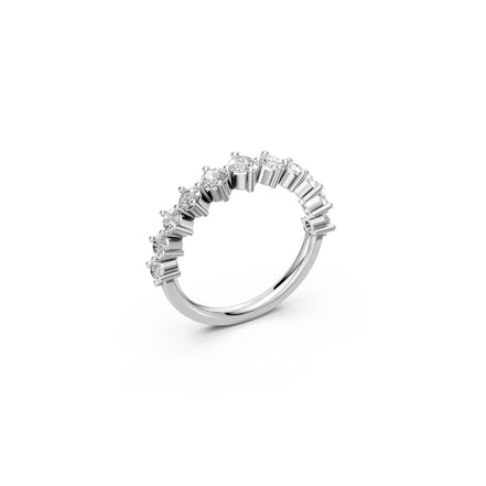 White Marquise-Style Round Band