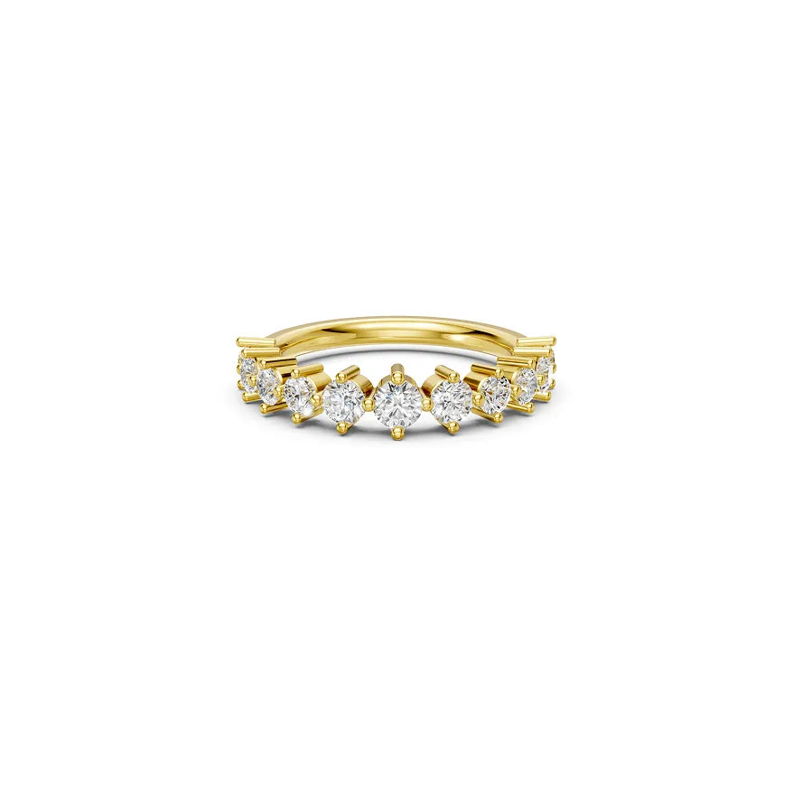 White Marquise-Style Round Band