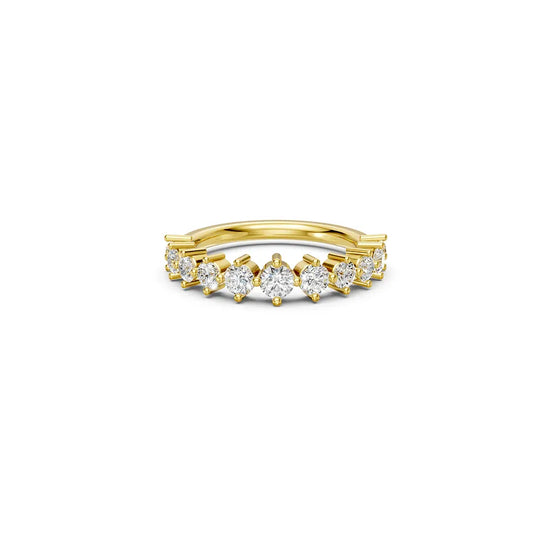 White Marquise-Style Round Band