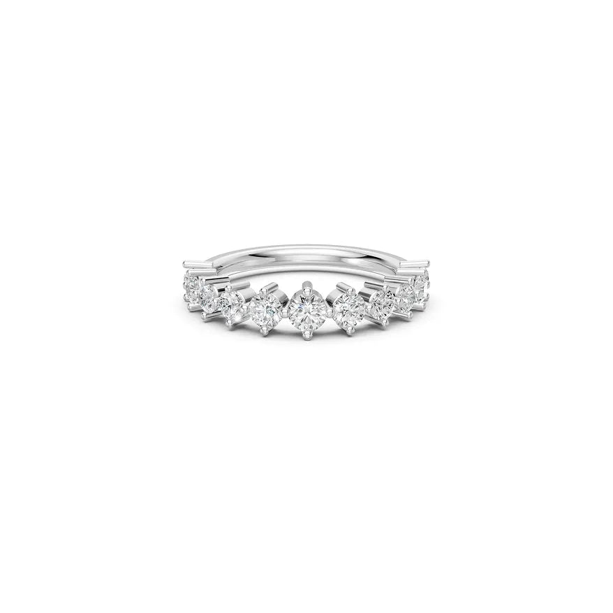 White Marquise-Style Round Band