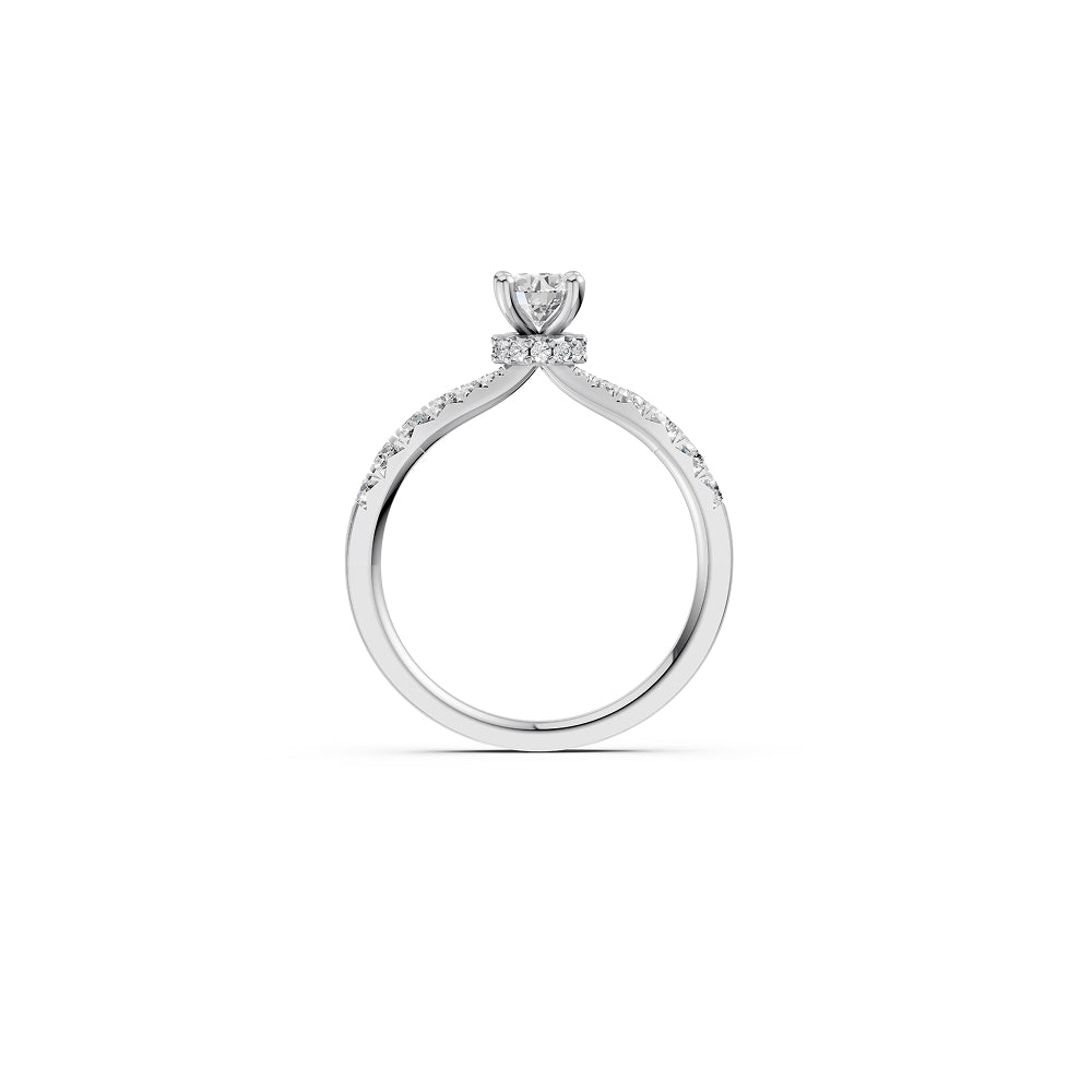 Classic Round Brilliant with Pavé Band