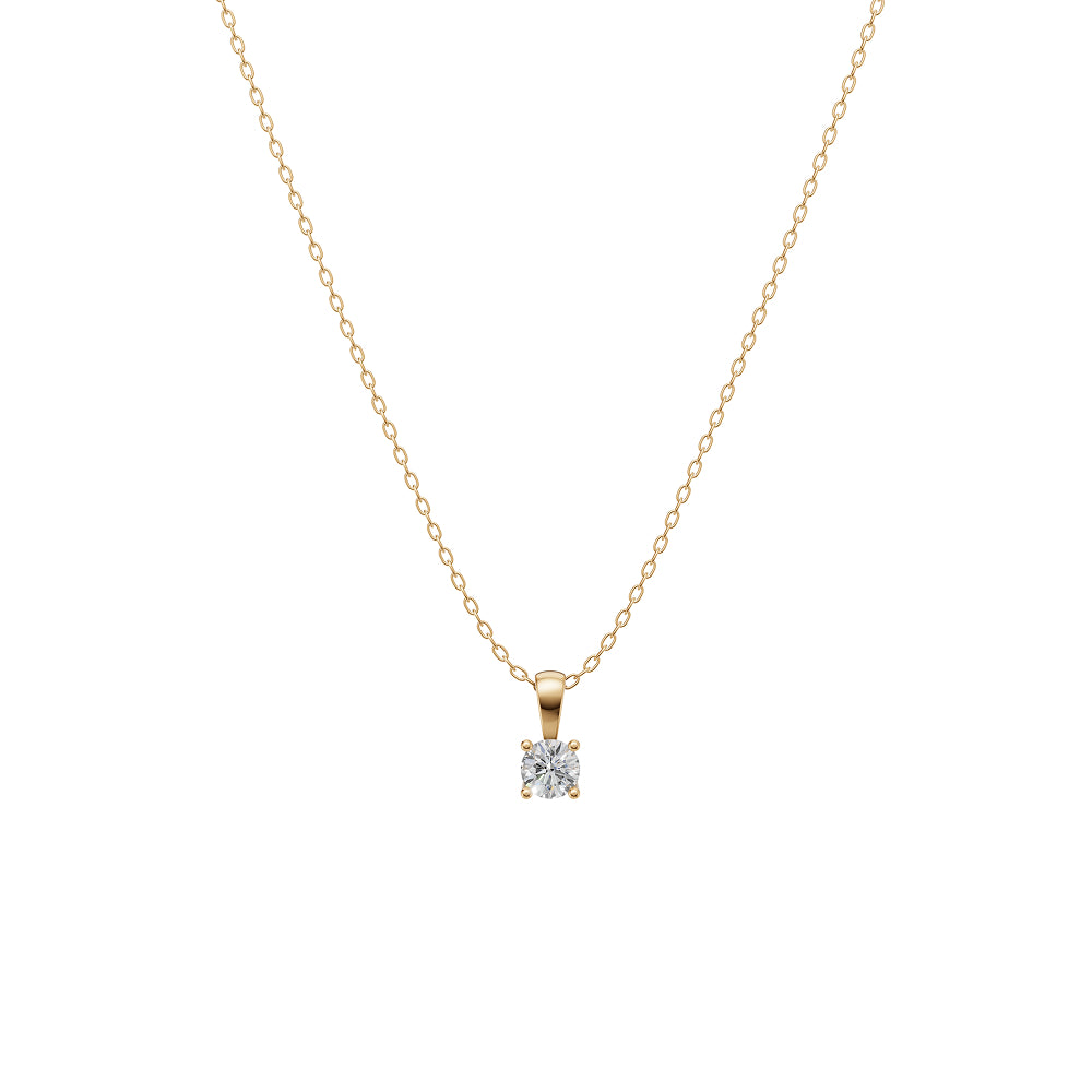 Round Solitaire Pendant
