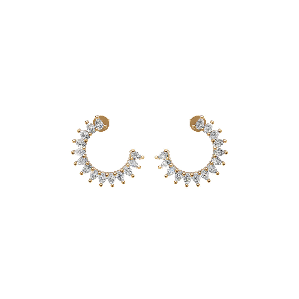 Luna Pear Hoops