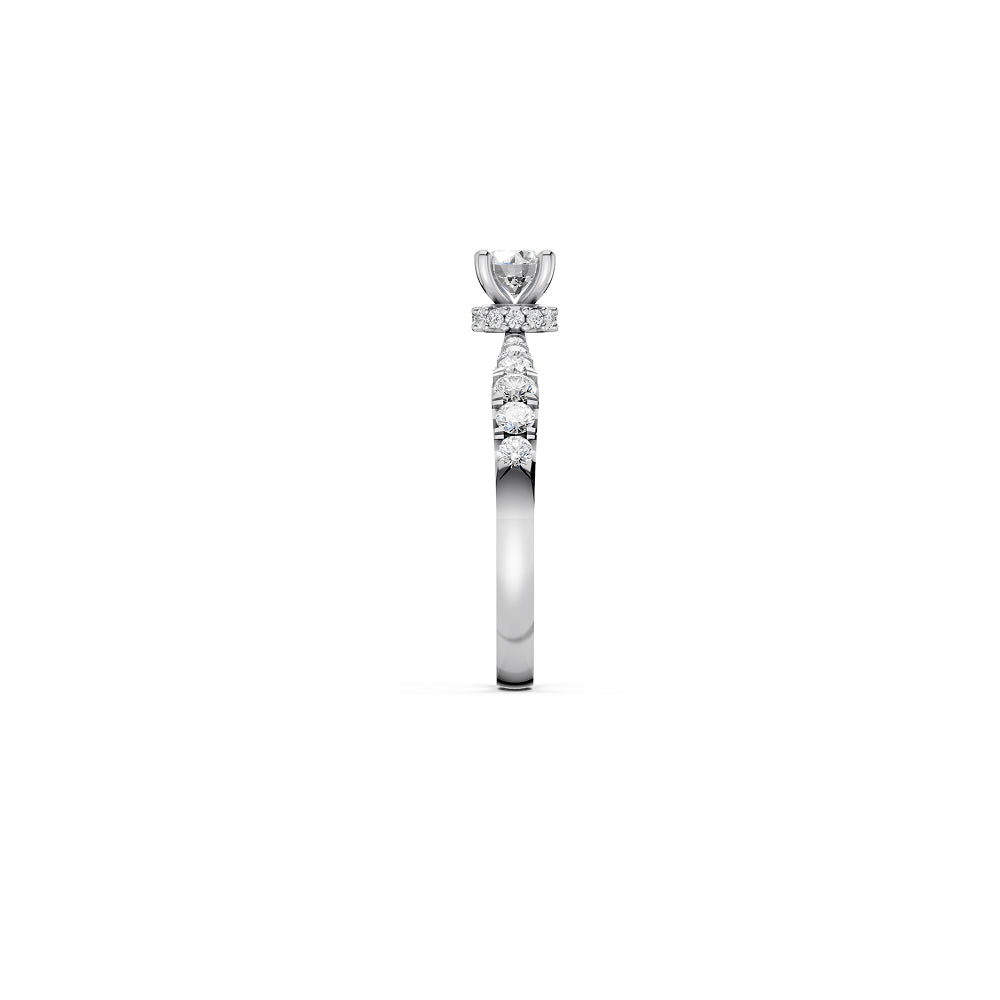 Classic Round Brilliant with Pavé Band