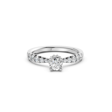 Classic Round Brilliant with Pavé Band