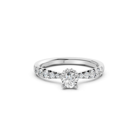 Classic Round Brilliant with Pavé Band
