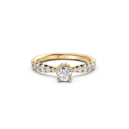 Classic Round Brilliant with Pavé Band