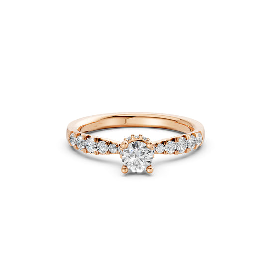 Classic Round Brilliant with Pavé Band