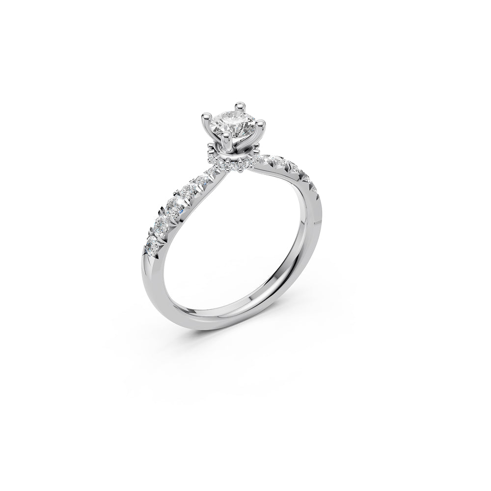 Classic Round Brilliant with Pavé Band