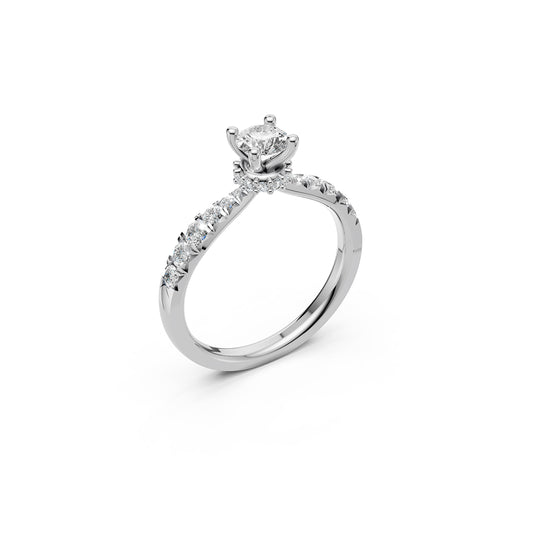 Classic Round Brilliant with Pavé Band